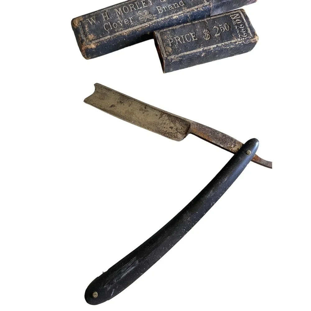 Vintage W.H.‎ Morley & Sons Clover Brand Straight Razor Made in Germany